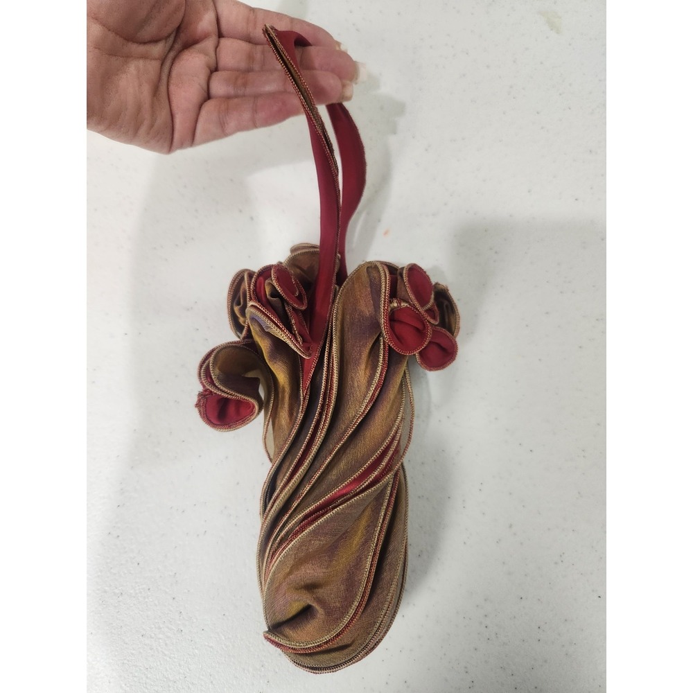 TAMMY CHILD Handmade "Peony Bag" Ruffle Wristlet Purse